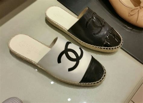 chanel shoes slip ons|Chanel espadrilles discount.